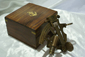 Sestante nautico Kelvin&Hughes 1917 in ottone con box legno